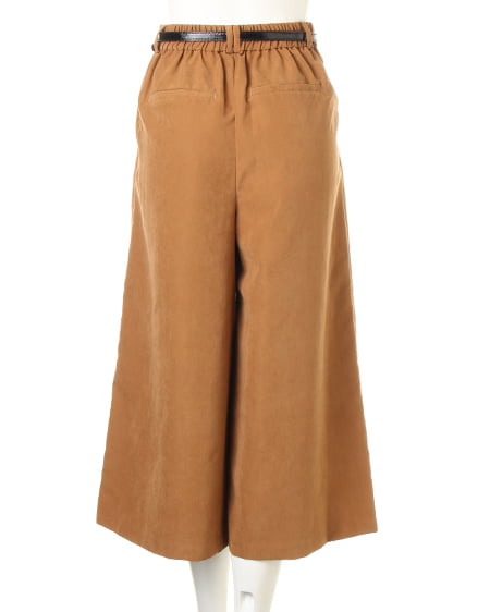 INGNI(イング) ハイネックレースTOP+ベルト付ピーチガウチョ/SET クロ/A