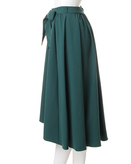 INGNI（イング） 2WAYニット＋サッシュ付イレヘムスカート／SET ｸﾛ