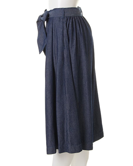 INGNI（イング） ピーチ肩開きオフショル＋サッシュ付スカーチョ／SET ｷｬﾒﾙ/A