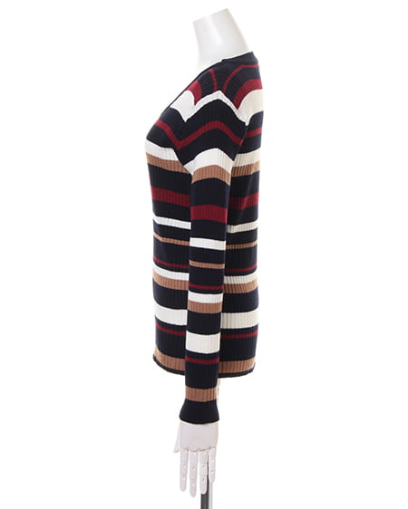 INGNI（イング） マルチボーダーニット＋イレヘムスカート／SET ｺﾝ