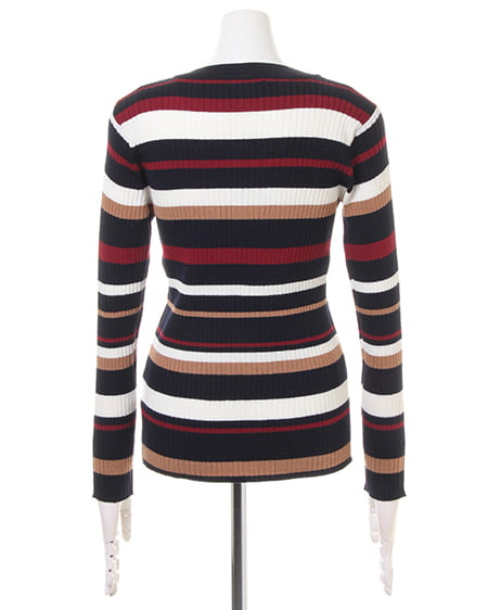 INGNI（イング） マルチボーダーニット＋イレヘムスカート／SET ｺﾝ