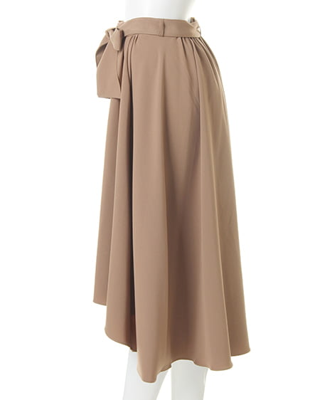 INGNI(イング) ハイネックストライプレースTOPS+イレヘムスカート/SET ボルドー