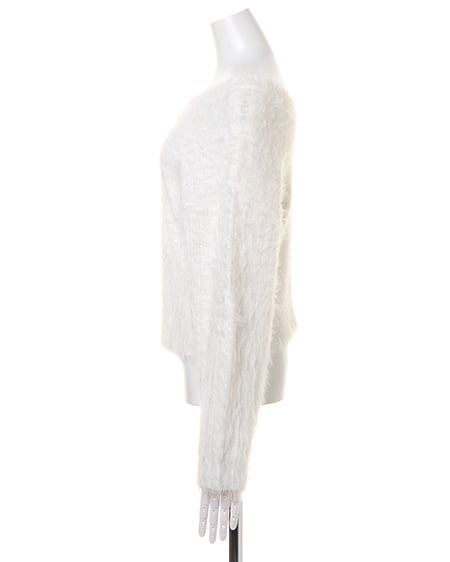 INGNI（イング） フェザー2WAYニット＋ベルト付ガウチョパンツ／SET ｵﾌﾎﾜｲﾄ