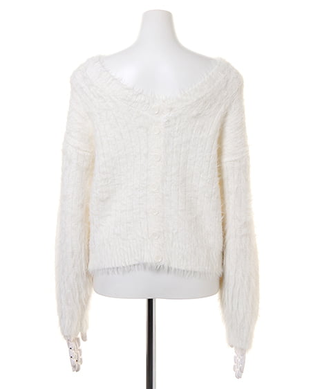 INGNI（イング） フェザー2WAYニット＋ベルト付ガウチョパンツ／SET ｵﾌﾎﾜｲﾄ