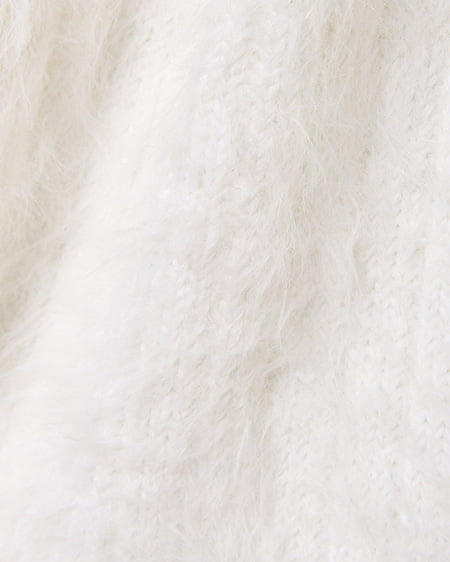 INGNI（イング） フェザー2WAYニット＋ベルト付ガウチョパンツ／SET ｵﾌﾎﾜｲﾄ