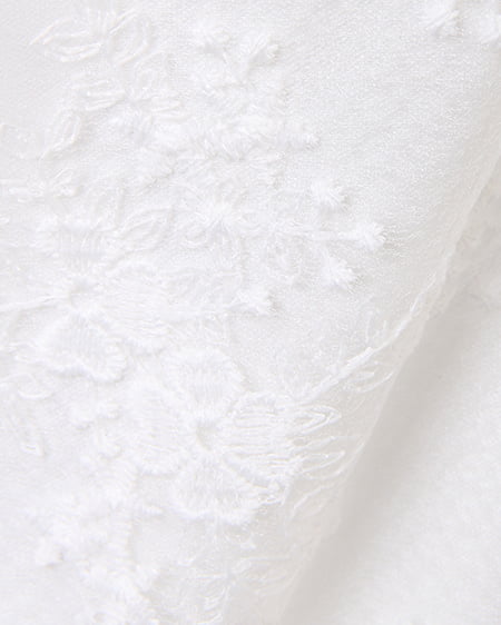 INGNI（イング） チュール刺繍TOPS＋サッシュ付ミディスカート／SET ｵﾌﾎﾜｲﾄ