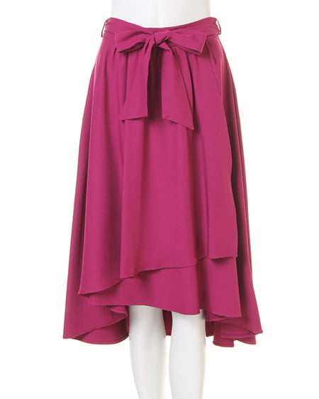 INGNI（イング） ドット柄ブラウス＋イレヘムスカート／SET ｸﾛ