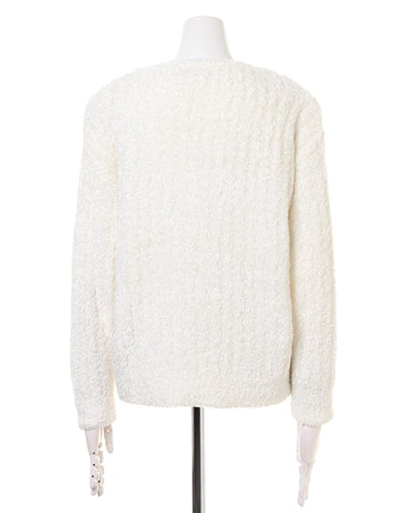 INGNI（イング） モールニット＋ピーチイレヘムスカート／SET ｵﾌﾎﾜｲﾄ