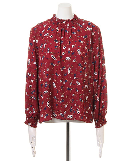 INGNI（イング） 花柄ブラウス＋サッシュ付ガウチョ／SET ﾎﾞﾙﾄﾞｰ