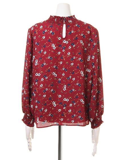 INGNI（イング） 花柄ブラウス＋サッシュ付ガウチョ／SET ﾎﾞﾙﾄﾞｰ