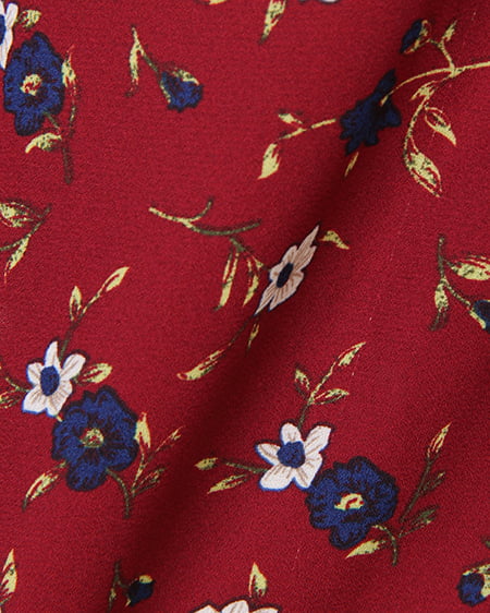 INGNI（イング） 花柄ブラウス＋サッシュ付ガウチョ／SET ﾎﾞﾙﾄﾞｰ