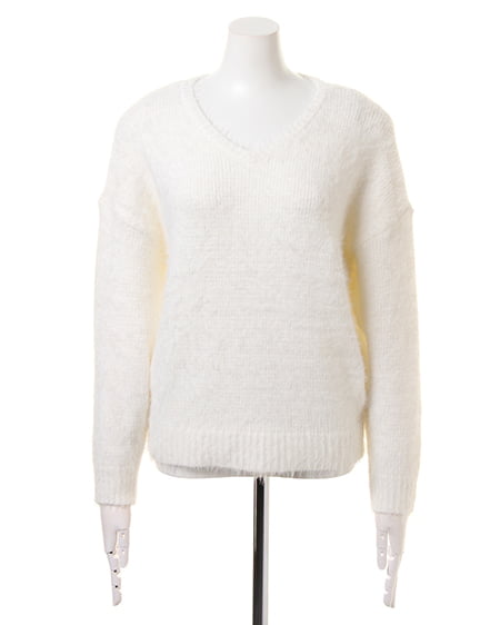 INGNI（イング） フェザーニット＋ベルト付ガウチョ／SET ｵﾌﾎﾜｲﾄ