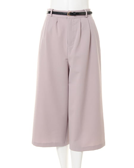 INGNI（イング） フェザーニット＋ベルト付ガウチョ／SET ｵﾌﾎﾜｲﾄ