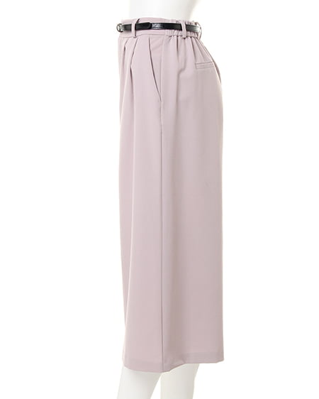 INGNI（イング） フェザーニット＋ベルト付ガウチョ／SET ｵﾌﾎﾜｲﾄ