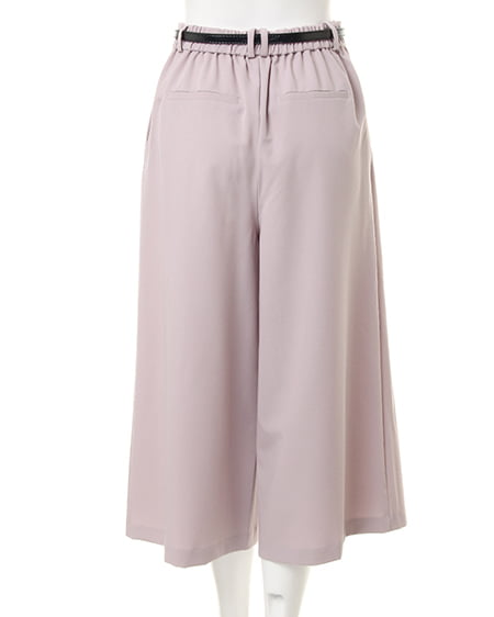 INGNI（イング） フェザーニット＋ベルト付ガウチョ／SET ｵﾌﾎﾜｲﾄ