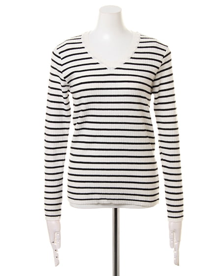 INGNI（イング） ノーカラーフェイクファーコート＋リブニットA／SET ｸﾞﾚｰ