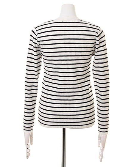 INGNI（イング） ノーカラーフェイクファーコート＋リブニットA／SET ｸﾞﾚｰ