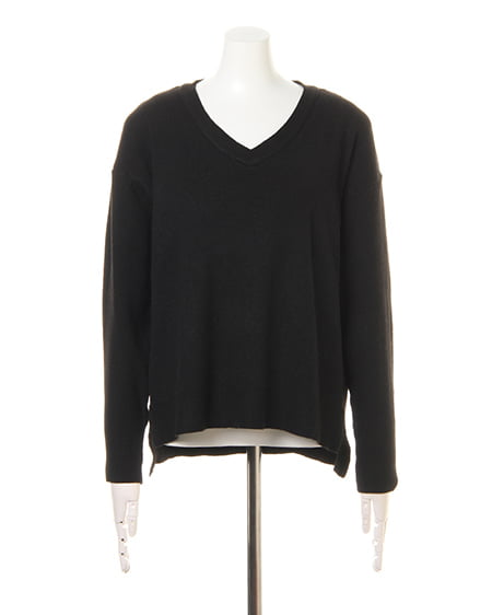 INGNI（イング） Vネックサイドスリットニット＋ベルト付ガウチョ／SET ｸﾛ