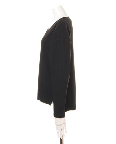 INGNI（イング） Vネックサイドスリットニット＋ベルト付ガウチョ／SET ｸﾛ