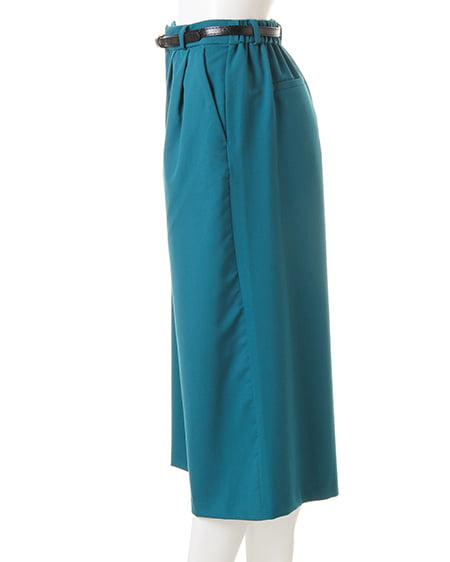 INGNI（イング） Vネックサイドスリットニット＋ベルト付ガウチョ／SET ｸﾛ