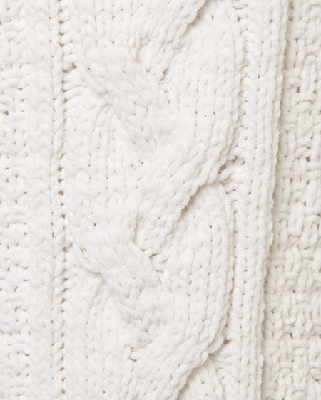 INGNI（イング） モールケーブルVネックニット＋ピーチイレヘムスカート／SET ｵﾌﾎﾜｲﾄ