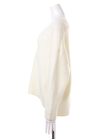 INGNI（イング） Vネックチュニックニット＋ベルト付ピーチガウチョ／SET ｵﾌﾎﾜｲﾄ