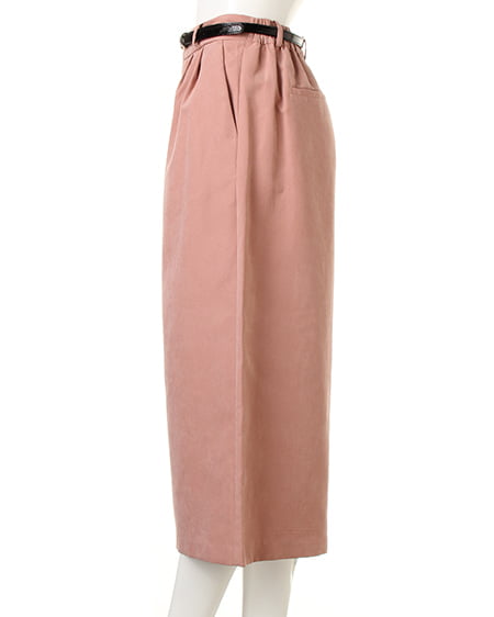 INGNI（イング） Vネックチュニックニット＋ベルト付ピーチガウチョ／SET ｵﾌﾎﾜｲﾄ