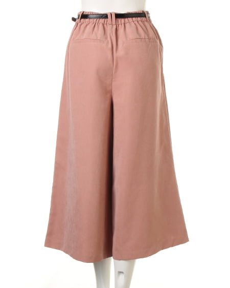 INGNI（イング） Vネックチュニックニット＋ベルト付ピーチガウチョ／SET ｵﾌﾎﾜｲﾄ