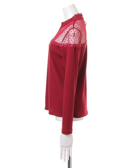 INGNI（イング） ヨークシアードットTOPS＋共ベルト付フレアスカート／SET ﾎﾞﾙﾄﾞｰ/A