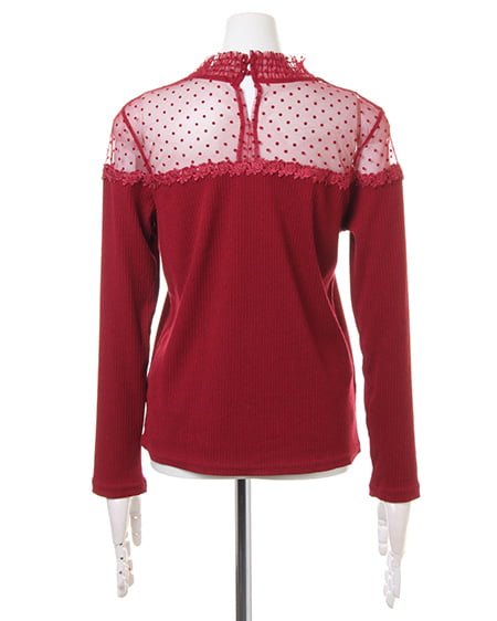 INGNI（イング） ヨークシアードットTOPS＋共ベルト付フレアスカート／SET ﾎﾞﾙﾄﾞｰ/A