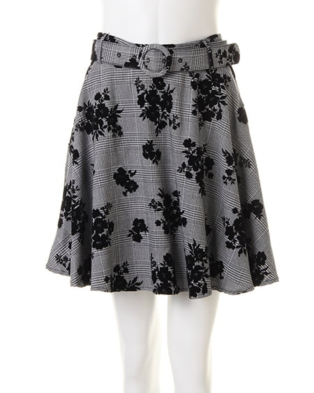 INGNI（イング） ヨークシアードットTOPS＋共ベルト付フレアスカート／SET ﾎﾞﾙﾄﾞｰ/A