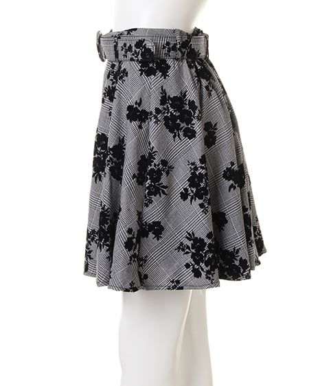 INGNI（イング） ヨークシアードットTOPS＋共ベルト付フレアスカート／SET ﾎﾞﾙﾄﾞｰ/A