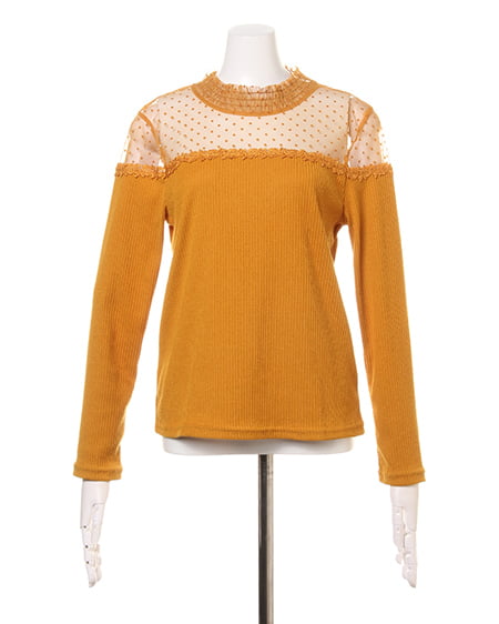 INGNI（イング） ヨークシアードットTOPS＋サッシュ付イレヘムスカート／SET ﾏｽﾀｰﾄﾞ/A