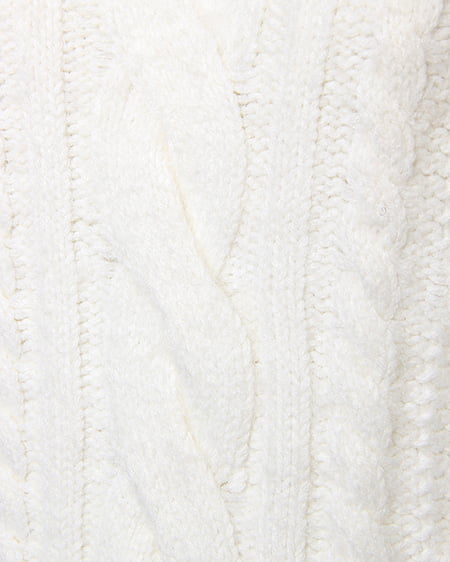 INGNI（イング） ケーブルオフタートルワンピース＋チェックストール／SET ｵﾌﾎﾜｲﾄ