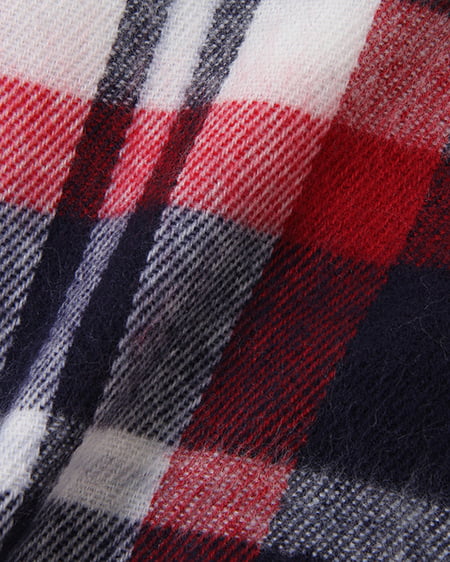 INGNI（イング） ケーブルオフタートルワンピース＋チェックストール／SET ｵﾌﾎﾜｲﾄ