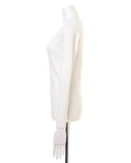 INGNI（イング） フロントクロスニット＋フェザーミドル丈カーデ／SET ｵﾌﾎﾜｲﾄ