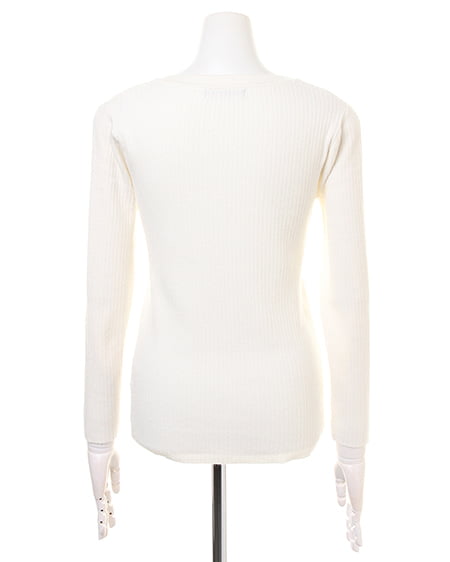 INGNI（イング） フロントクロスニット＋フェザーミドル丈カーデ／SET ｵﾌﾎﾜｲﾄ