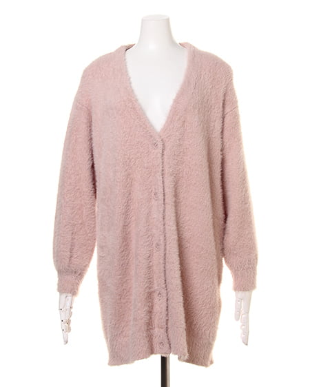 INGNI（イング） フロントクロスニット＋フェザーミドル丈カーデ／SET ｵﾌﾎﾜｲﾄ