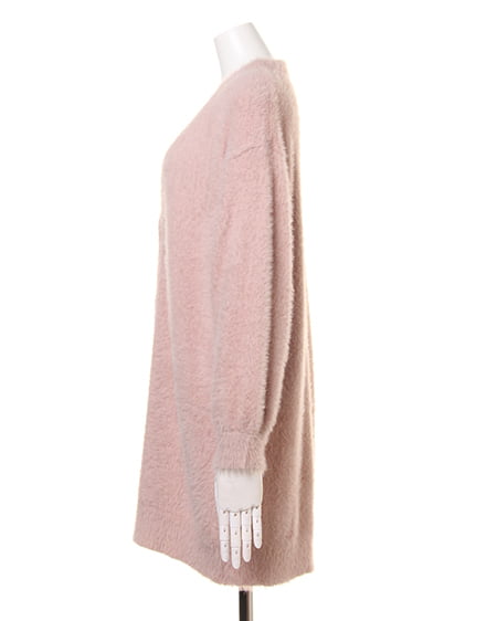 INGNI（イング） フロントクロスニット＋フェザーミドル丈カーデ／SET ｵﾌﾎﾜｲﾄ