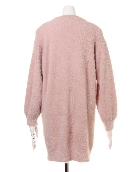 INGNI（イング） フロントクロスニット＋フェザーミドル丈カーデ／SET ｵﾌﾎﾜｲﾄ