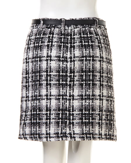 INGNI（イング） モールケーブルVネックニット＋ベルト付台形スカート／SET ﾎﾞﾙﾄﾞｰ/A