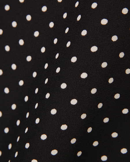 INGNI（イング） ドット柄ハイネックトップス＋サイドレースUPスカパン／SET ｸﾛ