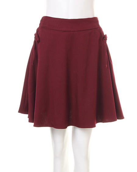 INGNI（イング） ドット柄ハイネックトップス＋サイドレースUPスカパン／SET ｸﾛ