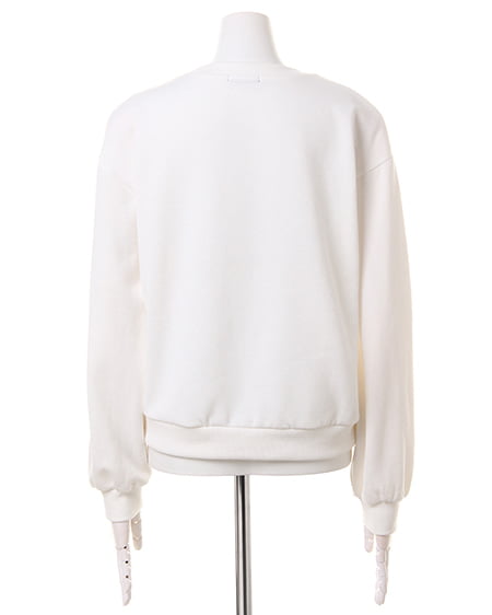 INGNI（イング） ファー切替裏毛トップス＋ベルト付ショートパンツA／SET ｵﾌﾎﾜｲﾄ