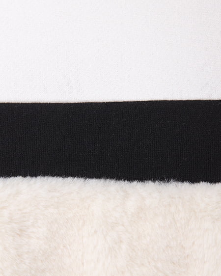 INGNI（イング） ファー切替裏毛トップス＋ベルト付ショートパンツA／SET ｵﾌﾎﾜｲﾄ