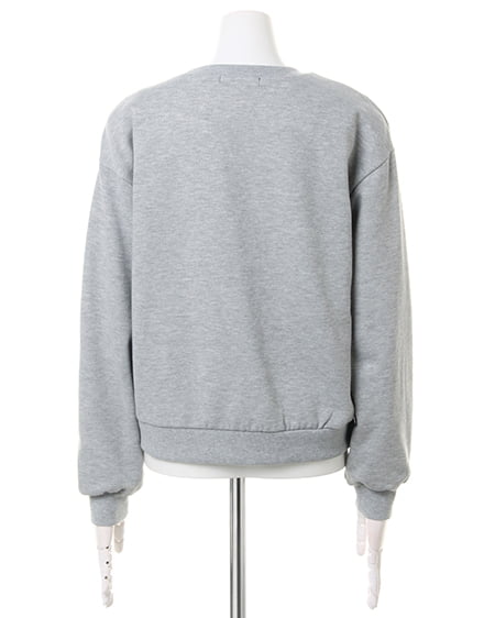 INGNI（イング） ファー切替裏毛トップス＋ベルト付ショートパンツC／SET ｸﾞﾚｰ