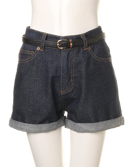 INGNI（イング） ファー切替裏毛トップス＋ベルト付ショートパンツC／SET ｸﾞﾚｰ