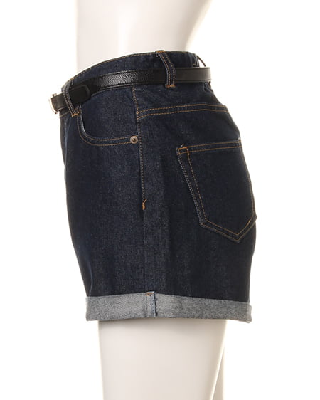 INGNI（イング） ファー切替裏毛トップス＋ベルト付ショートパンツC／SET ｸﾞﾚｰ