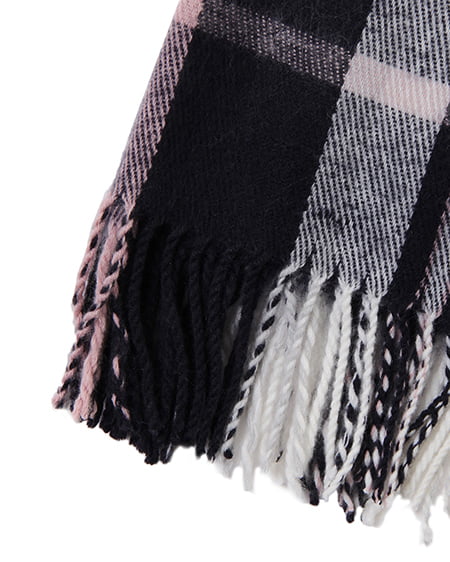 INGNI（イング） 肩レースニットワンピース＋チェックストール／SET ｵﾌﾎﾜｲﾄ