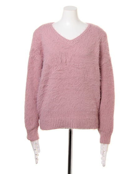 INGNI（イング） フェザーニット＋サイドレースUPスカート／SET ﾋﾟﾝｸ